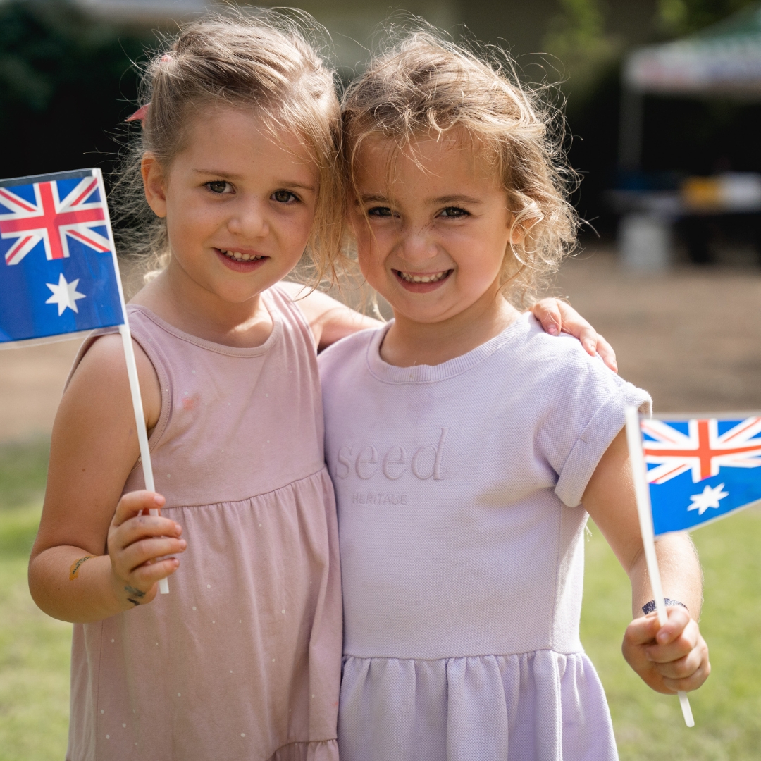 Local children at Australia Day events